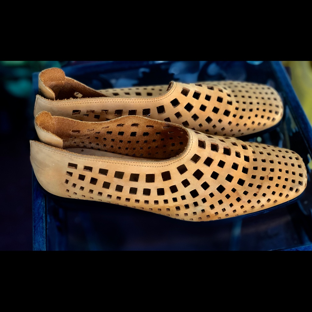 Arche Tan Perforated Leather Slip-On Loafers